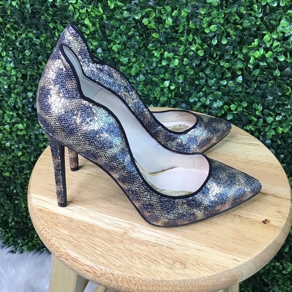 Jessica Simpson animal print sparkling heels - Picture 6 of 6